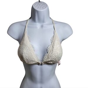 VS Body Lined Lightly padded with removable paddingCROCHET Lace Bralette Bra